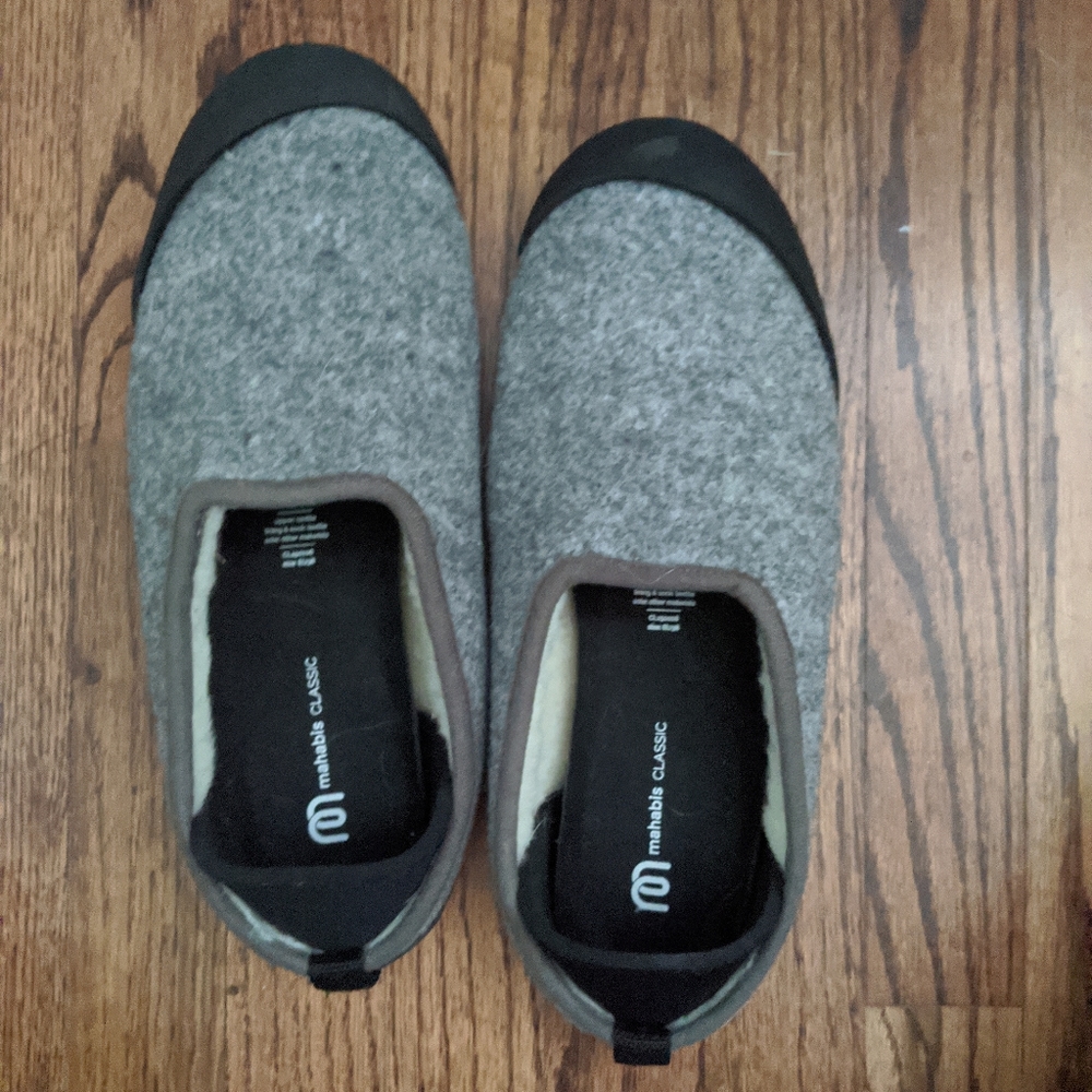 Mahabis Slippers and Sole Covers in Gray/Black